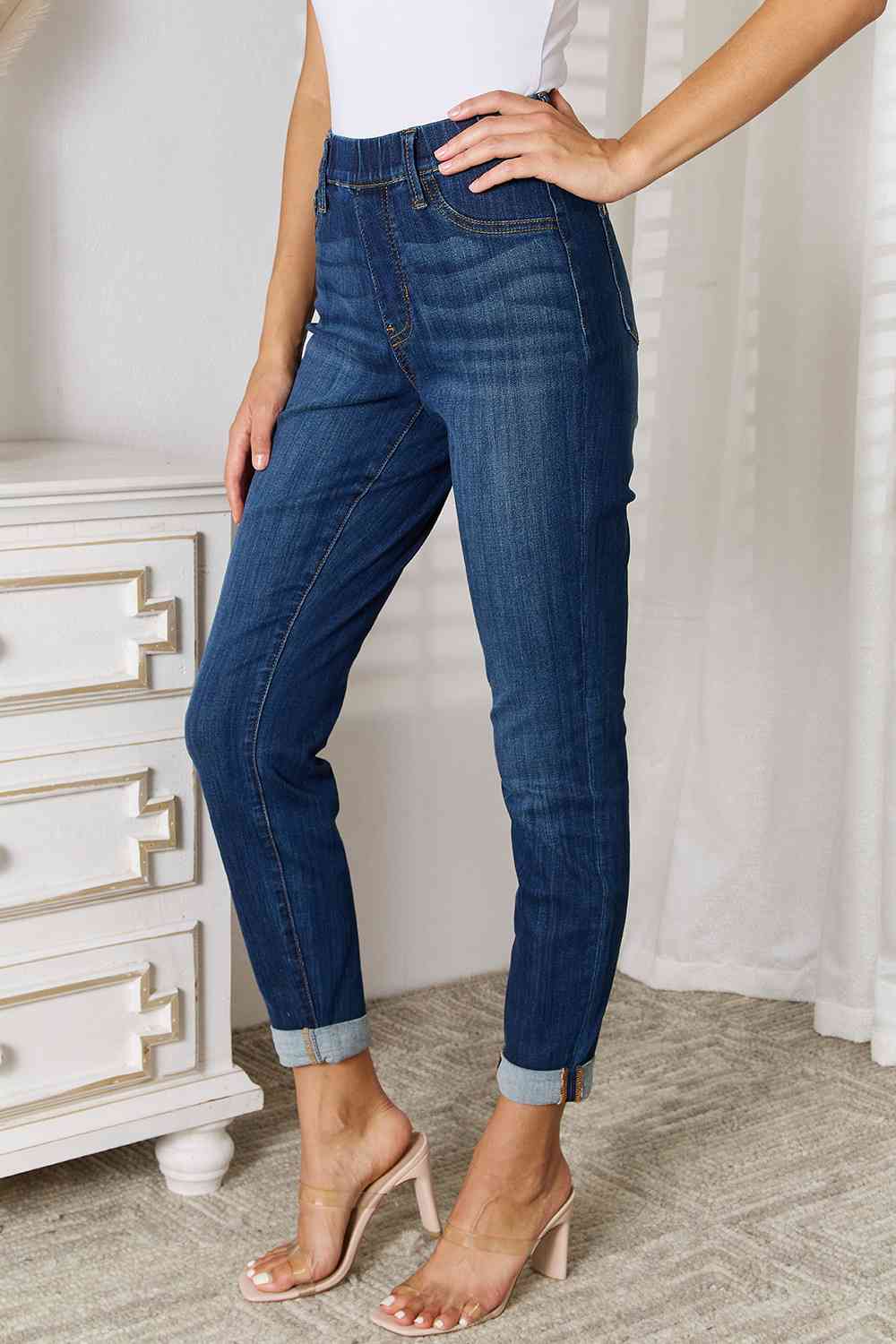 Judy Blue Regular & Plus Size Skinny Cropped Jeans
