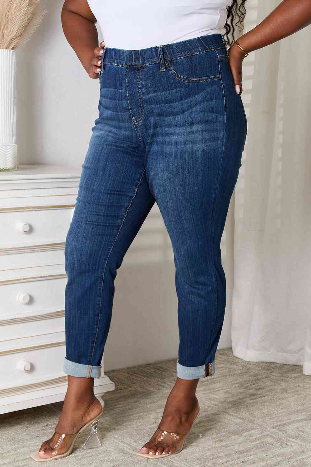 Judy Blue Regular & Plus Size Skinny Cropped Jeans