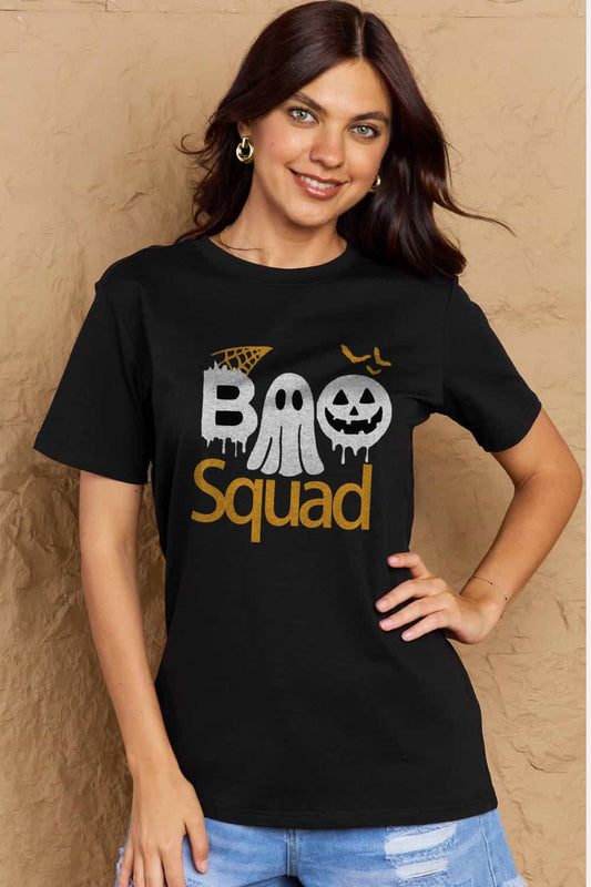 Regular & Plus Size BOO SQUAD Graphic Cotton T-Shirt