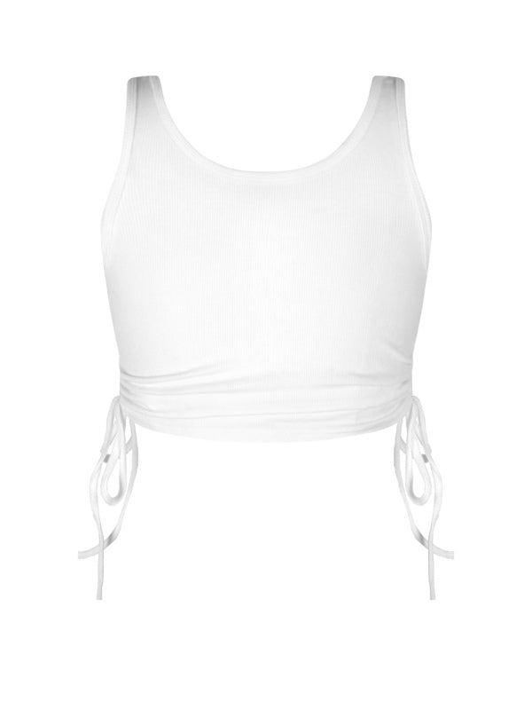 Basics: Solid Color Ruched Tank Top