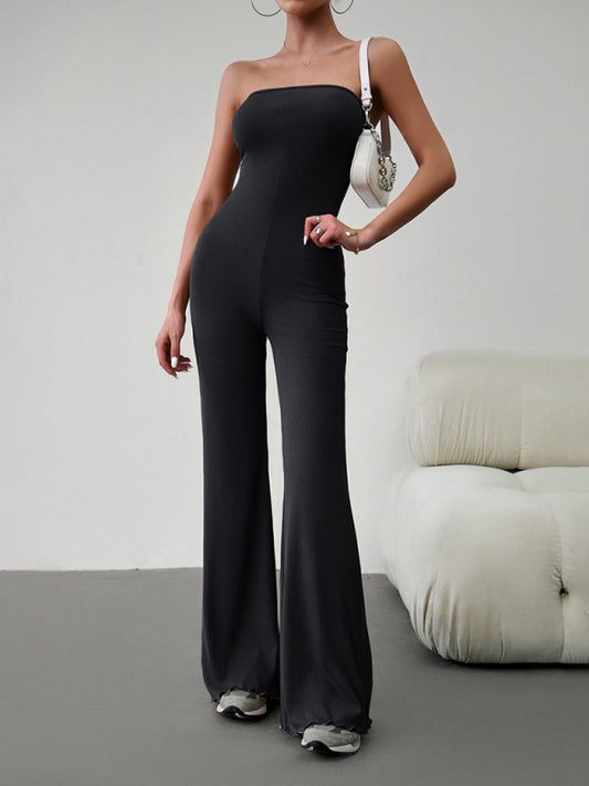 Sexy Strapless One-Piece Jumpsuit w/Strappy Back