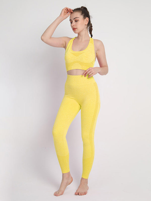 Seamless Dotted Two-piece Legging and Sports Bra Set